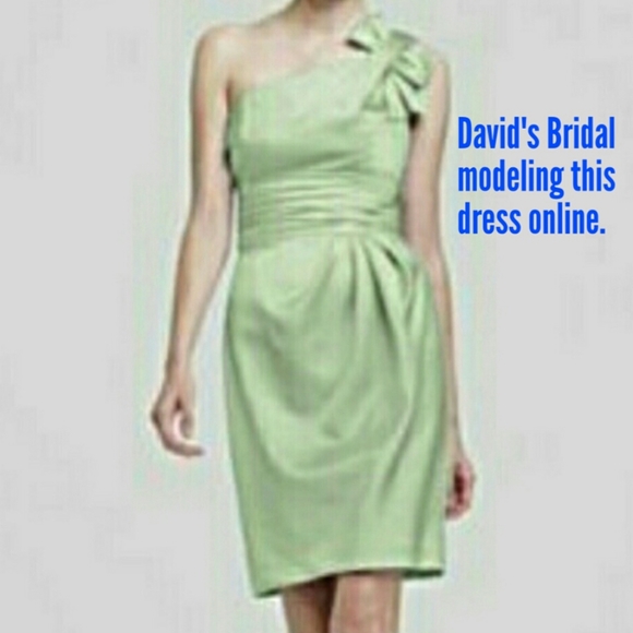David's Bridal Mint Bridesmaid Dress - Picture 16 of 16